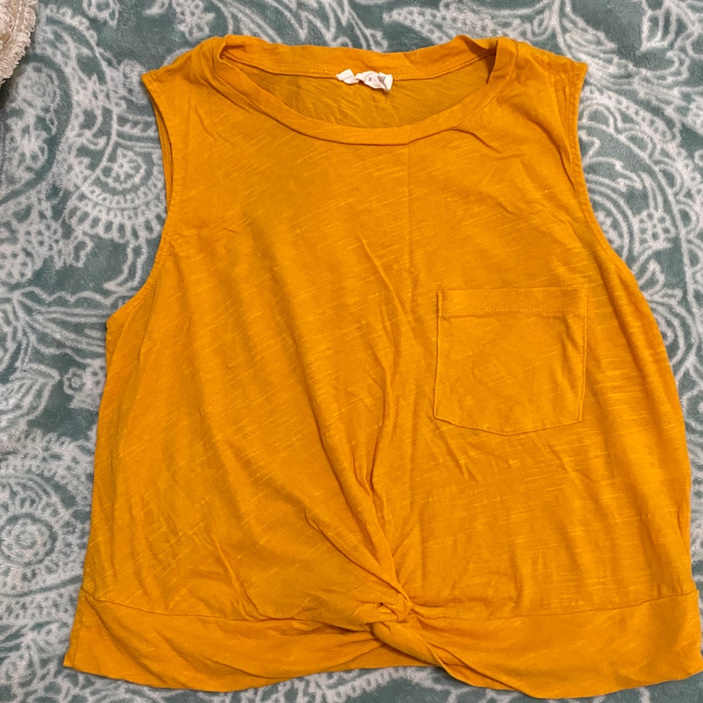 Golden yellow crop top